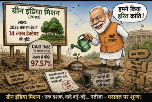 ग्रीन इंडिया मिशन पर CAG की रिपोर्ट: लक्ष्य से 97.57 फीसदी पीछे